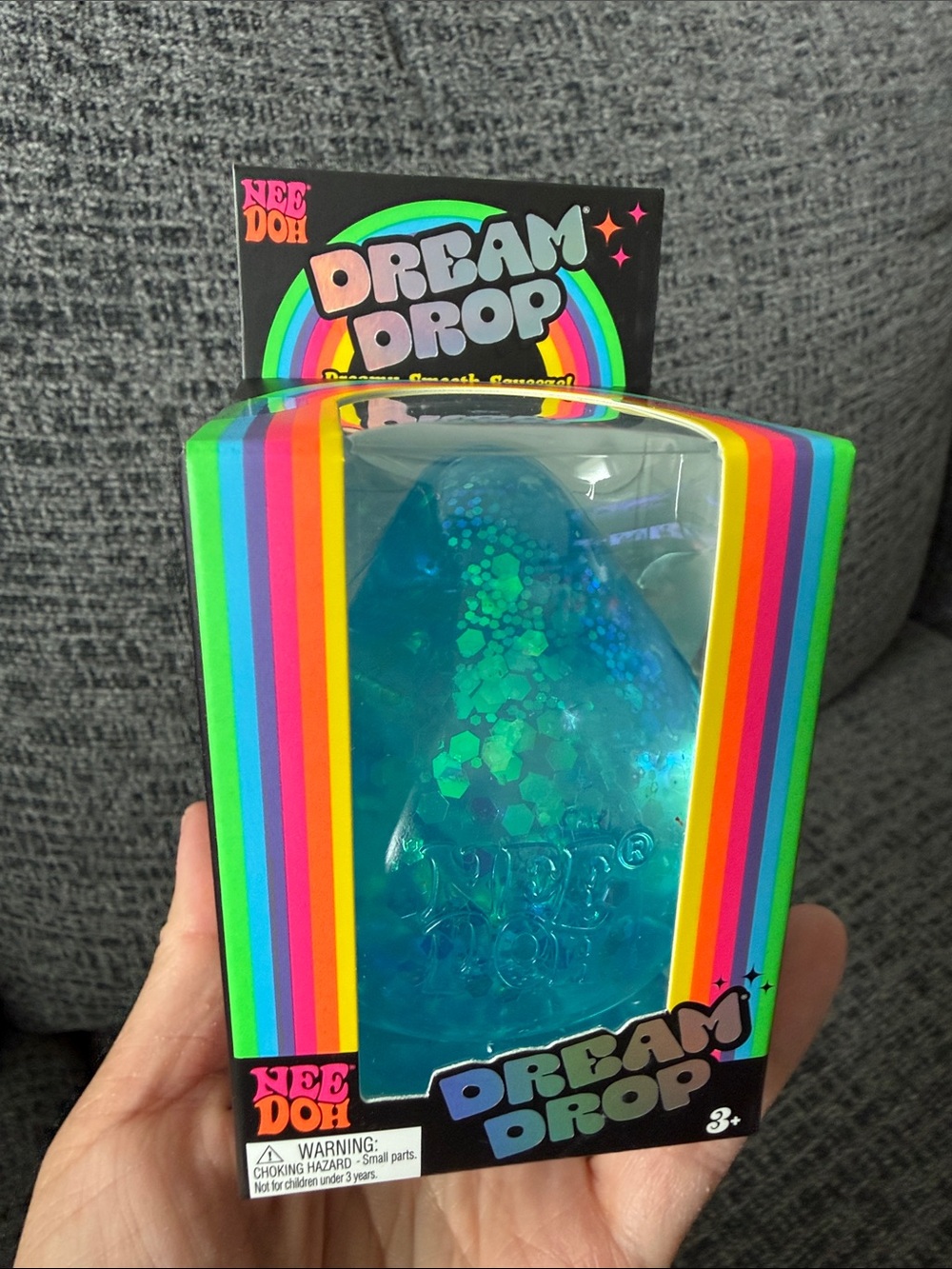 BNIB NeeDoh Dream Drop, Blue Glitter